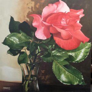 La Rosa de Nidia / Acrylic on canvas / 56 x 56 inch