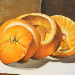 Cascara de Naranja / Acrylic on canvas / 17 x 23 inch