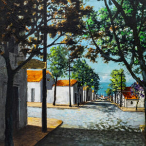 Camino al mar / Acrylic in wood / 18 x 22 inch